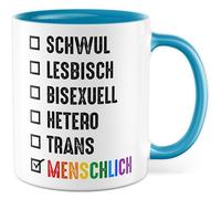 Tasse LGBTQ cadeau gay, lesbienne, bisexuel, hétéro, trans, humain, tasse à café fierté arc-en-ciel, diversité amour, humour, bureau, idée cadeau partenaire, petite amie, ami avec inscription amusante