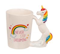 STC Tasse Licorne «Never stop dreaming» Céramique Blanc Fantaisie