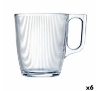 Tasse Luminarc Stripy Petit-déjeuner Transparent verre [250 ml] [6 Unités]