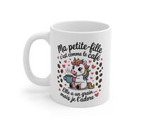 Tasse Ma Petite-Fille Licorne - Mug Drôle Café Arc-en-Ciel - Cadeau Original Fille Ado Enfant 325ml