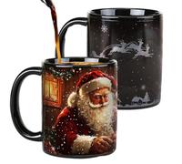 Tasse magique de Noël, tasse à changement de couleur de 325 ml avec motifs de vacances activés par la chaleur, parfait pour les cadeaux de café et de thé pendant Noël.