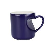 Tasse magique en forme de cœur changeant de couleur, tasse à café en céramique sensible à la chaleur avec poignée romantique pour la Saint-Valentin, tasse de sublimation 325 ml, cadeau (bleu)