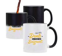 Tasse Magique J’ai les dents | Mug | Idée Tasse Personnalisable qui change de couleur Cadeau Anniversaire Fête Original Famille Travail Départ Collègue Retraite Noël.