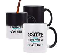 Tasse Magique Je Suis Routier | Mug qui change couleur avec la chaleur | Idée Cadeau Chauffeur Routier Camion Humour Transport Route Convoi Drôle Original