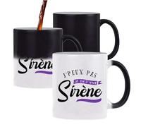 Tasse Magique Je Suis Une Sirène | Mug qui change couleur avec la chaleur | Idée Cadeau Petite Amie Copine Femme Parfaite Drôle Humour Original Anniversaire Amour Unique