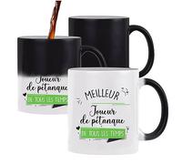 Tasse Magique Joueur de Pétanque meilleur de tous les temps | Mug qui change couleur avec la chaleur Idée Cadeau Humour Collègue famille Homme Anniversaire Noël
