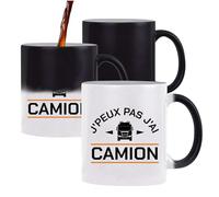 Tasse Magique J'peux Pas j'ai Camion | Mug qui change couleur avec la chaleur | Idée Cadeau Chauffeur Routier Humour Transport Route Convoi Drôle Original