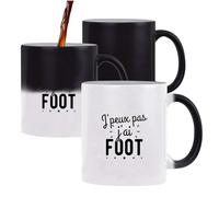 Tasse Magique J'peux pas j'ai Foot 2 | Mug qui change couleur avec la chaleur | Idée Cadeau Football Humour Drôle Original Anniversaire Match Supporter Ballon Fête