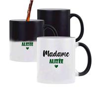 Tasse Magique Madame Alizée - Mug - Idée Tasse Personnalisable Cadeau Anniversaire Fête Original Famille Travail Départ Collègue Retraite Noël. (Vert)