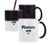 Tasse Magique Madame Anne - Mug - Idée Tasse Personnalisable Cadeau Anniversaire Fête Original Famille Travail Départ Collègue Retraite Noël. (Vert)
