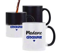 Tasse Magique Madame Géographe - Mug - Idée Tasse Personnalisable Cadeau Anniversaire Fête Original Famille Travail Départ Collègue Retraite Noël. (Bleu)