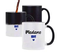Tasse Magique Madame Iris - Mug - Idée Tasse Personnalisable Cadeau Anniversaire Fête Original Famille Travail Départ Collègue Retraite Noël. (Bleu)