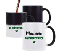 Tasse Magique Madame la directrice - Mug - Idée Tasse Personnalisable Cadeau Anniversaire Fête Original Famille Travail Départ Collègue Retraite Noël. (Vert)
