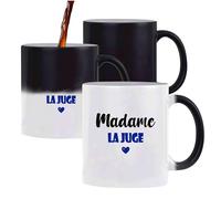 Tasse Magique Madame la juge - Mug - Idée Tasse Personnalisable Cadeau Anniversaire Fête Original Famille Travail Départ Collègue Retraite Noël. (Bleu)
