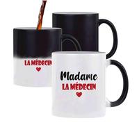 Tasse Magique Madame la médecin - Mug - Idée Tasse Personnalisable Cadeau Anniversaire Fête Original Famille Travail Départ Collègue Retraite Noël. (Rouge)