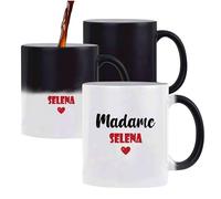 Tasse Magique Madame Selena - Mug - Idée Tasse Personnalisable Cadeau Anniversaire Fête Original Famille Travail Départ Collègue Retraite Noël. (Rouge)