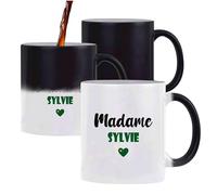 Tasse Magique Madame Sylvie - Mug - Idée Tasse Personnalisable Cadeau Anniversaire Fête Original Famille Travail Départ Collègue Retraite Noël. (Vert)