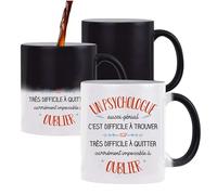 Tasse Magique Psychiatre Aussi Génial - Mug qui change couleur avec la chaleur - Idée Cadeau Original Patron Collègue - Anniversaire, Départ Retraite, Travail, Bureau