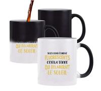 Tasse Magique Si les Cons Etaient Fluorescents | Mug qui change couleur avec la chaleur | Idée Cadeau Humour Drôle Marrant Original Anniversaire Fête