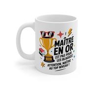 Tasse Maître en Or - Cadeau Fin d’Année Original et Drôle - Mug 325ml Professeur Homme