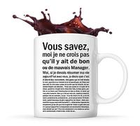 Tasse Manager Situation Blanche | Mug Homme Café Thé Idée Cadeau Humour Collègue famille Anniversaire Noël