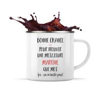 Tasse Martine ça n'existe pas Femme 360 ml | Mug Émaillé Métallique | Idée Cadeau Prénom Surnom Nom de Famille Humour Collègue Travail Anniversaire Noël