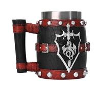Tasse médiévale, gobelet médiéval, gobelet avec anse 600 ml, tasse à café en acier inoxydable pour décoration de fête à thème, chope à bière en imitation fibre de bois