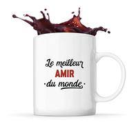 Tasse Meilleur Amir du monde 2| Mug | Idée Tasse Personnalisable Cadeau Anniversaire Fête Original Famille Travail Départ Collègue Retraite Noël