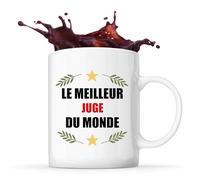 Tasse Meilleur Juge du Monde 1| Mug | Idée Tasse Personnalisable Cadeau Anniversaire Fête Original Famille Travail Départ Collègue Retraite Noël