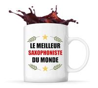 Tasse Meilleur Saxophoniste du Monde 1| Mug | Idée Tasse Personnalisable Cadeau Anniversaire Fête Original Famille Travail Départ Collègue Retraite Noël