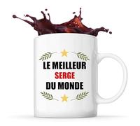 Tasse Meilleur Serge du Monde 1| Mug | Idée Tasse Personnalisable Cadeau Anniversaire Fête Original Famille Travail Départ Collègue Retraite Noël