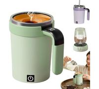 Tasse mélangeur magnétique, tasse de voyage chauffante avec contrôle intelligent de la température, mélangeur de boissons portable, rechargeable par USB-C, design à une main, base amovible pour café