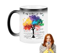 Tasse Mère - Céramique Sensible À La Température, Café À Couleur Changeante, Tase À Thé | Tasse Cadeau De Nouveauté Avec Impression De Lettres, Meilleur Verre Pour Maman Pour La Fête Des Mères, Anniv