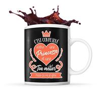 Tasse métier personnalisable difficile d'être une princesse | Mug café ou thé idée cadeau personnalisé drôle et original collègue de travail