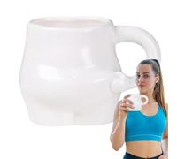 Tasse mignonne Big Belly - Tasse à café drôle, tasse de petit-déjeuner Big Belly, amusante tasse en céramique faite à la main avec poignée sur le thème de Big Belly | Grande tasse à ventre faite à la