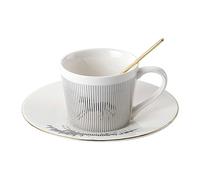 Tasse miroir à réflexion dynamique 200 ml en céramique créative pour thé de l'après-midi, tasse à café et plat pour bureau, maison, restaurant, café, cheval argenté, 201-300 ml