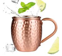 Tasse Moscow Mule - 530 ml - Tasse à whisky fabriquée à la main | en cuivre pour boire - Tasse en cuivre Moscow Mule | Tasse à boisson pour bière, eau, thé, cocktail, alcool, boisson