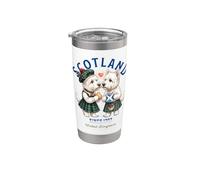 Tasse motif chien westie amour café drapeau écossais Gobelet isotherme en acier inoxydable double paroi