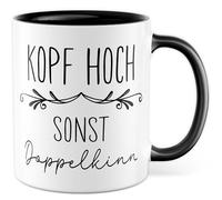 Tasse motivation cadeau tête haute autre double menton tasse à café travail collègue bureau équipe Dark humour dicton drôle idée cadeau petite amie collègue humour tasse à café humour