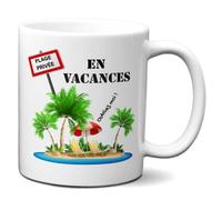 Tasse-Mug Cadeau En vacances Congés Été Farniente Repos Humour Rigolo Amusant