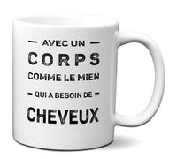Tasse-Mug Cadeau Papa Chauve -Pas Besoin De Cheveux Pour Être Un Super Papa- Idée Cadeau Humour Papa Original Anniversaire Fête