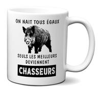 Tasse-Mug Chasse Sanglier Humour - Seuls les Meilleurs deviennent Chasseurs - Idée Cadeau Personnalisé Original Papa Anniversaire Parrain