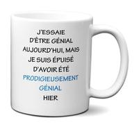 Tasse-Mug Collègue - J'essaie d'être Génial - Idée Cadeau Entreprise Travail Nouveau Job