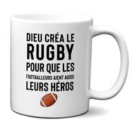 Tasse-Mug Dieu Créa le Rugby - Cadeau Original Amusant Humour