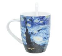 Tasse mug et cuillère - Enesco - Vincent Van Gogh - La Nuit Étoilée - Porcelaine - Compatible lave-vaisselle