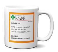 Tasse Mug Idée Cadeau Collègue Ordonnance Café Humour Amusant Bureau Entreprise