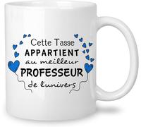 Tasse Mug - Le Meilleur Professeur De L'univers - Cadeaux Pour Professeur Maître Idée Originale Cadeaux D'anniversaire Noël Journée Des Enseignants Souvenir Céramique 350 Ml (Professeur)