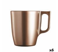 Tasse mug Luminarc Flashy Marron Clair 250 ml verre [6 Unités]