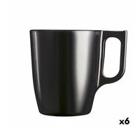 Tasse mug Luminarc Flashy Noir 250 ml verre [6 Unités]