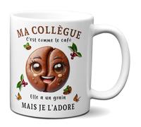 Tasse-Mug - Ma Collègue c'est comme le Café je l'Adore - Idée Cadeau Entreprise Amie Travail Nouveau Job